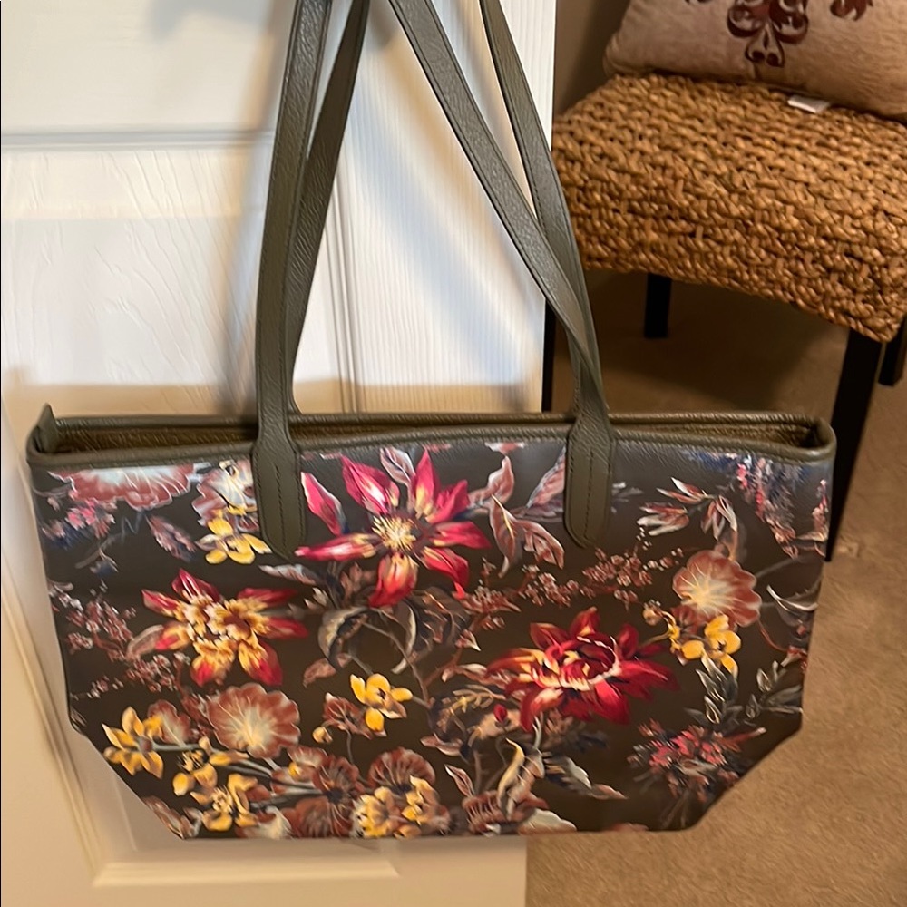 Vibrant Red and Yellow Floral Tote Bag